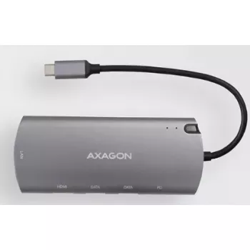 Axagon HMC-6M2 USB 3.2 Gen 1 hub, 2x USB-A, HDMI, RJ-45, SATA M.2, PD 100W, USB-C kábel
