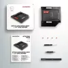 Axagon RSS-CD09 2,5 palcový SSD/HDD rám pre DVD slot 9,5 mm LED ALU rozširujúce karty/adaptér interný SATA