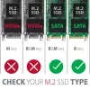 Axagon RSS-M2SD SATA - M.2 SATA SSD, interný 2,5-palcový ALU box, strieborný