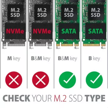 Axagon RSS-M2SD SATA - M.2 SATA SSD, interný 2,5-palcový ALU box, strieborný