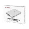 Axagon RSS-M2SD SATA - M.2 SATA SSD, interný 2,5-palcový ALU box, strieborný
