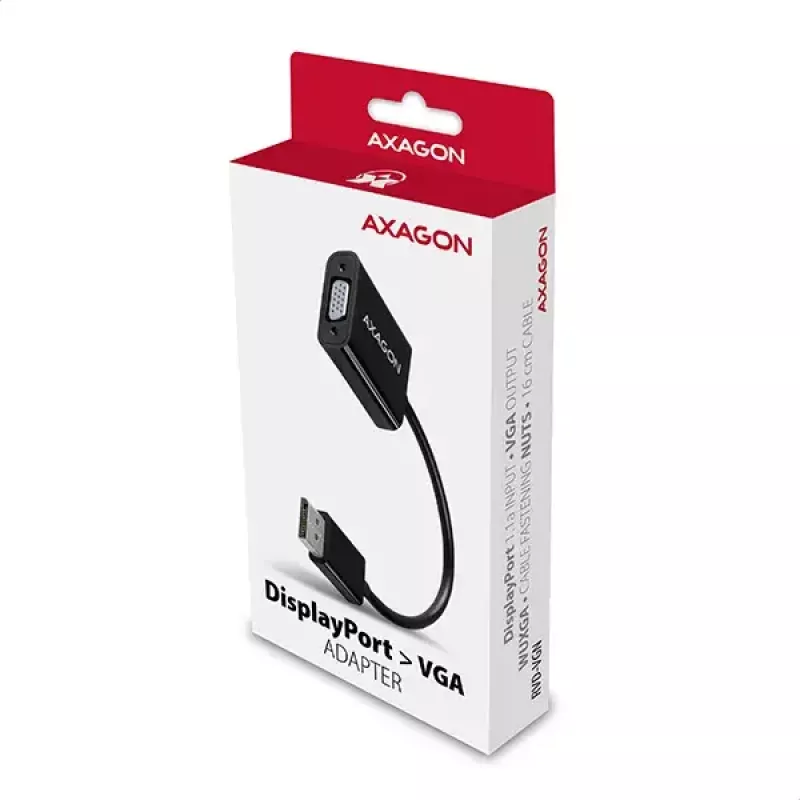 Videokáblový adaptér Axagon RVD-VGN DisplayPort na VGA 0,16 m