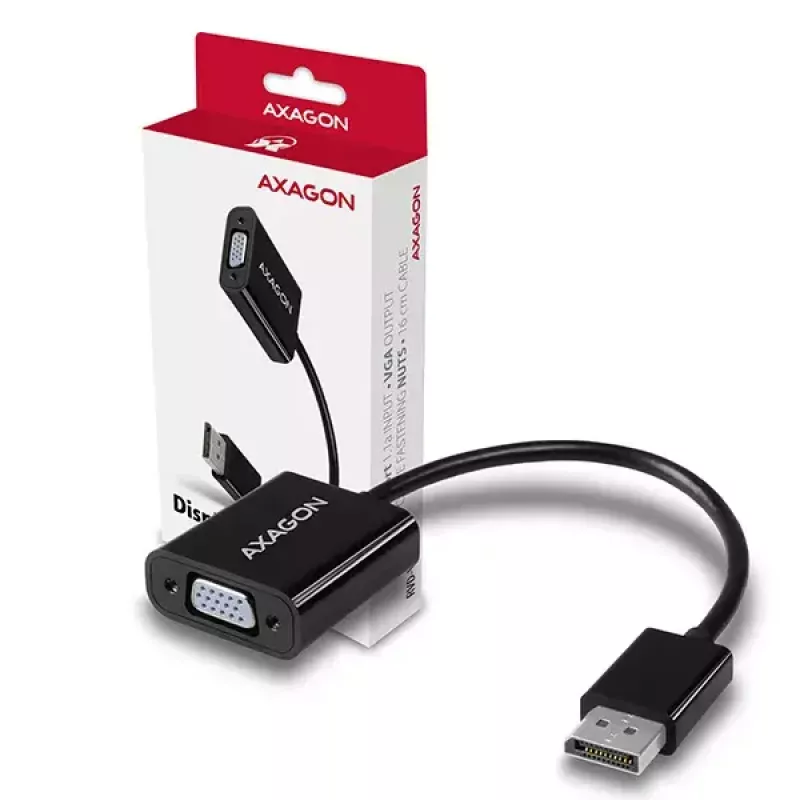 Videokáblový adaptér Axagon RVD-VGN DisplayPort na VGA 0,16 m
