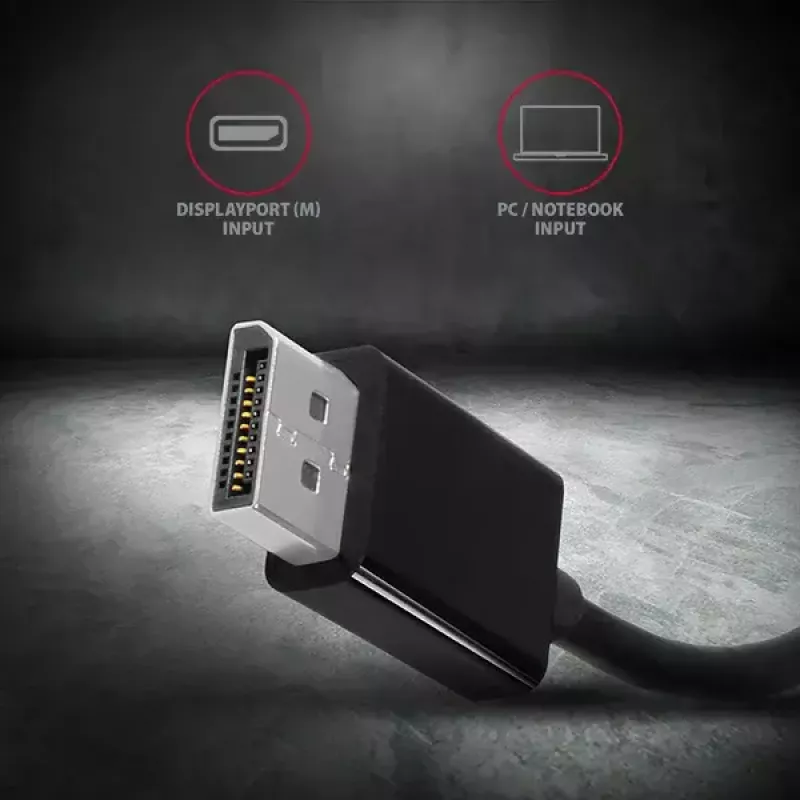Videokáblový adaptér Axagon RVD-VGN DisplayPort na VGA 0,16 m