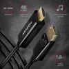 Axagon RVD-HI14C2 DisplayPort -> HDMI 1.4 kábel 1,8m, 4K/30Hz
