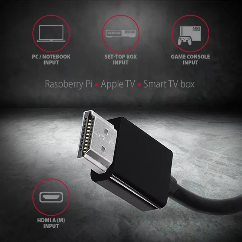 Axagon RVH-VGAN HDMI -> VGA adaptér FullHD, 1920x1200, audio výstup, napájanie
