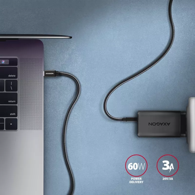 Axagon BUCM3-CM20AB SPEED USB-C <> USB-C 3.2 Gen 1 kábel 2 m