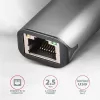 AXAGON ADE-25R adaptér USB-A 3.2 Gen 1 na 2,5 Gigabit Ethernet, sivý