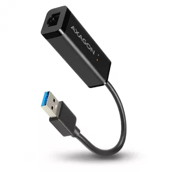 Axagon ADE-SR USB-A Gigabit Ethernet adaptér, káblový, USB, Ethernet, 1000 Mbit/s, čierny