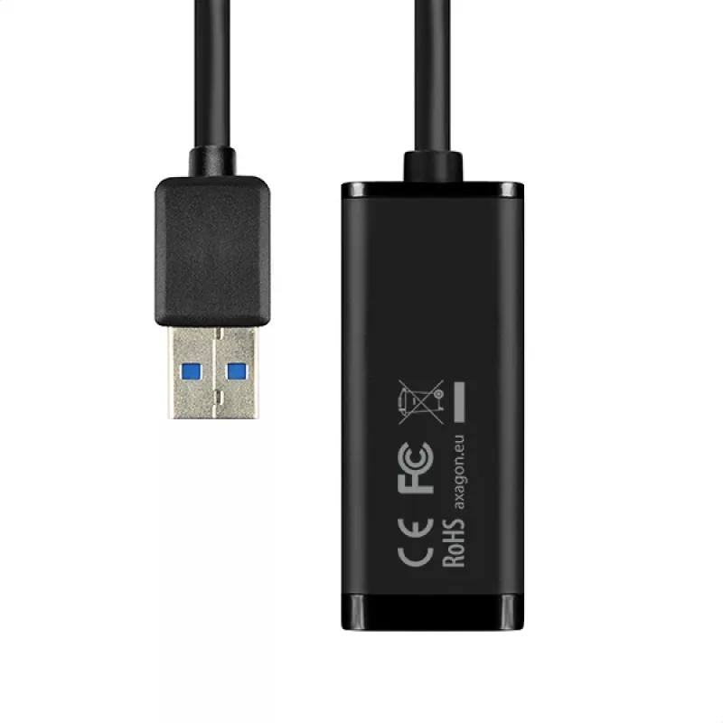 Axagon ADE-SR USB-A Gigabit Ethernet adaptér, káblový, USB, Ethernet, 1000 Mbit/s, čierny