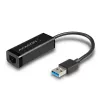 Axagon ADE-SR USB-A Gigabit Ethernet adaptér, káblový, USB, Ethernet, 1000 Mbit/s, čierny