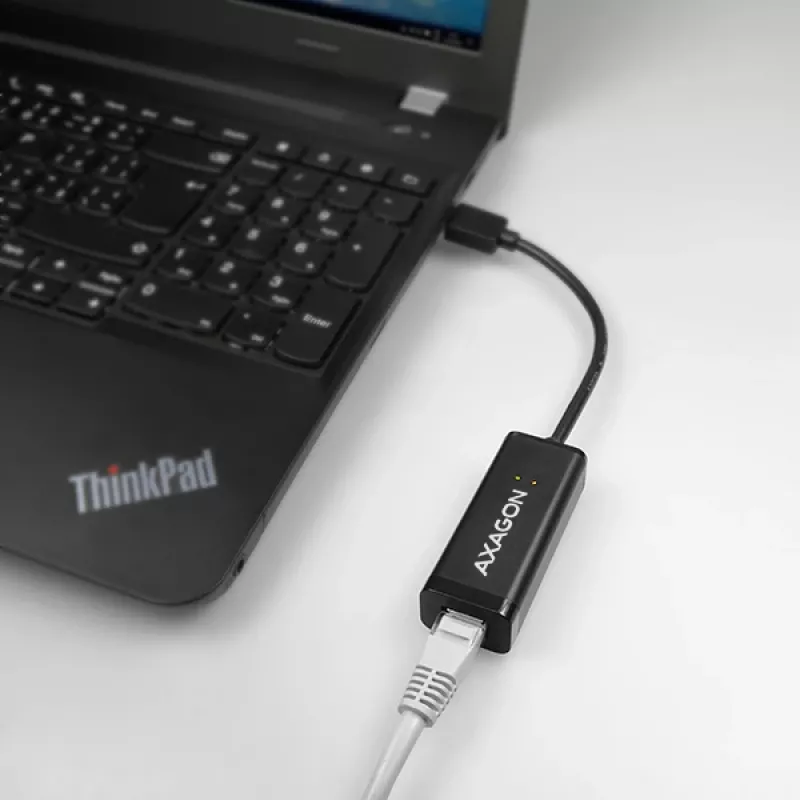 Axagon ADE-SR USB-A Gigabit Ethernet adaptér, káblový, USB, Ethernet, 1000 Mbit/s, čierny