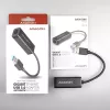 Axagon ADE-SR USB-A Gigabit Ethernet adaptér, káblový, USB, Ethernet, 1000 Mbit/s, čierny