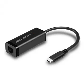 Axagon ADE-SRC USB-C Gigabit Ethernet adaptér, káblový, USB Type-C, Ethernet, 1000 Mbit/s, čierny