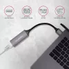 AXAGON USB 3.2 Gen 1 Type-A na Gigabit Ethernet adaptér ADE-TR — 10/100/1000 Mbps, kovová titánová sivá, 5000 Mbit/s