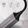 AXAGON USB 3.2 Gen 1 Type-A na Gigabit Ethernet adaptér ADE-TR — 10/100/1000 Mbps, kovová titánová sivá, 5000 Mbit/s