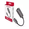 AXAGON USB 3.2 Gen 1 Type-A na Gigabit Ethernet adaptér ADE-TR — 10/100/1000 Mbps, kovová titánová sivá, 5000 Mbit/s