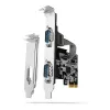Axagon PCEA-S2N PCIe - 2x sériový konektor 250 kbps adaptér so SP & LP