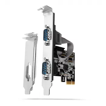 Axagon PCEA-S2N PCIe - 2x sériový konektor 250 kbps adaptér so SP & LP