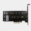Axagon PCEM2-D PCIe x4 - M.2 NVMe M-Key + SATA B-Key slot adaptér so SP & LP