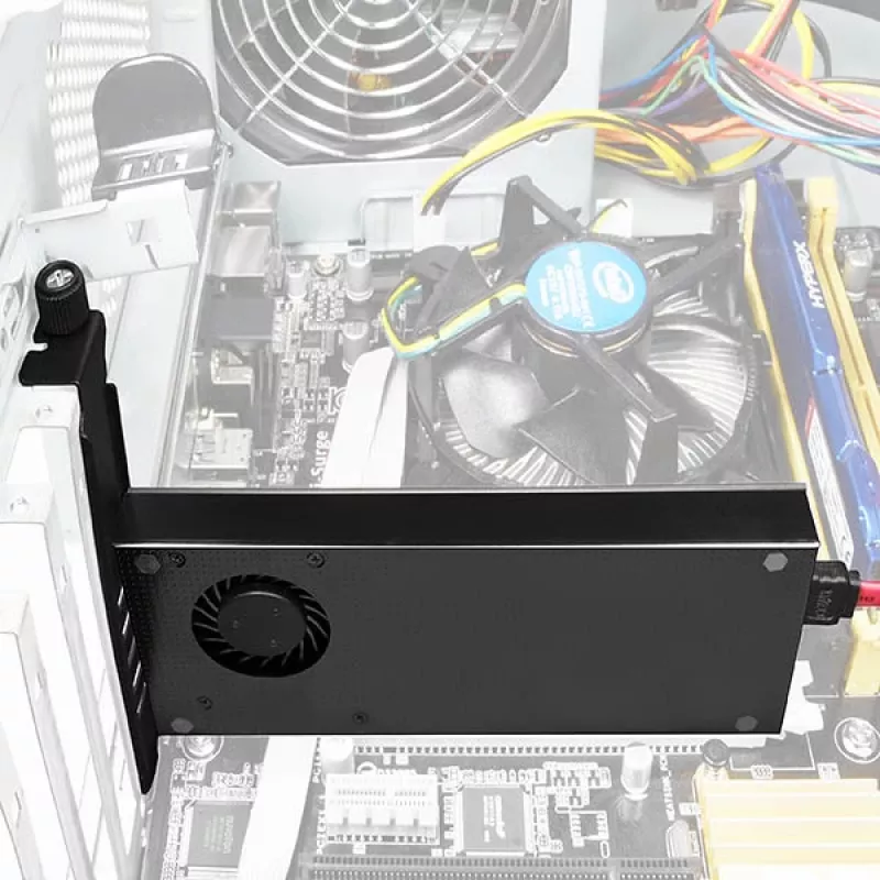 Axagon PCEM2-DC PCIe x4 - M.2 NVMe M-Key + SATA B-Key slot adaptér s chladičom, SP & LP