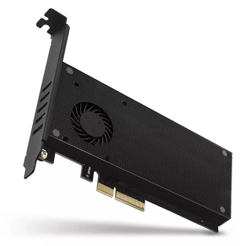 Axagon PCEM2-DC PCIe x4 - M.2 NVMe M-Key + SATA B-Key slot adaptér s chladičom, SP & LP
