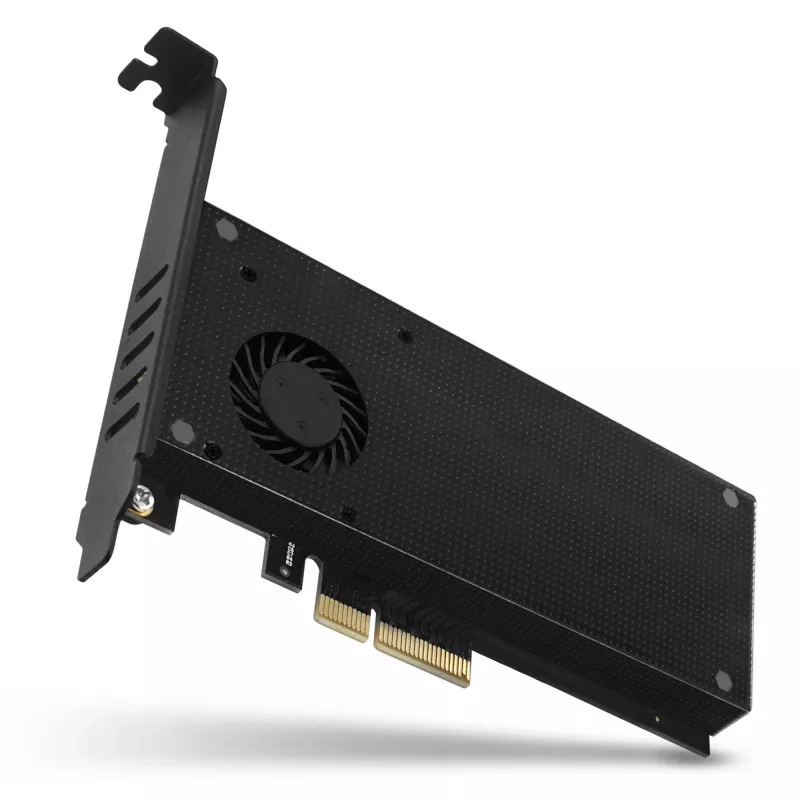 Axagon PCEM2-DC PCIe x4 - M.2 NVMe M-Key + SATA B-Key slot adaptér s chladičom, SP & LP
