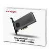 Axagon PCEM2-DC PCIe x4 - M.2 NVMe M-Key + SATA B-Key slot adaptér s chladičom, SP & LP