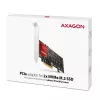 Axagon PCEM2-ND PCIe x8 - duálny M.2 NVMe M-Key slot adaptér, RAID, Dataswitch, so SP & LP