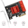 Rozhranie karta AXAGON PCES-SA6 — PCIe na SATA (ASM1166), 6 Gbit/s, full-height/low-profile, interná