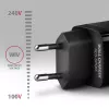 Axagon ACU-DPQ65 GaN nástenná nabíjačka 65W, 3 konektory (USB-A + Dual-USB-C), PD3.0/QC4+/PPS/Apple