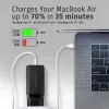 Axagon ACU-DPQ65 GaN nástenná nabíjačka 65W, 3 konektory (USB-A + Dual-USB-C), PD3.0/QC4+/PPS/Apple