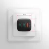 Axagon ACU-DPQ65 GaN nástenná nabíjačka 65W, 3 konektory (USB-A + Dual-USB-C), PD3.0/QC4+/PPS/Apple