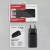 Axagon ACU-DPQ65 GaN nástenná nabíjačka 65W, 3 konektory (USB-A + Dual-USB-C), PD3.0/QC4+/PPS/Apple