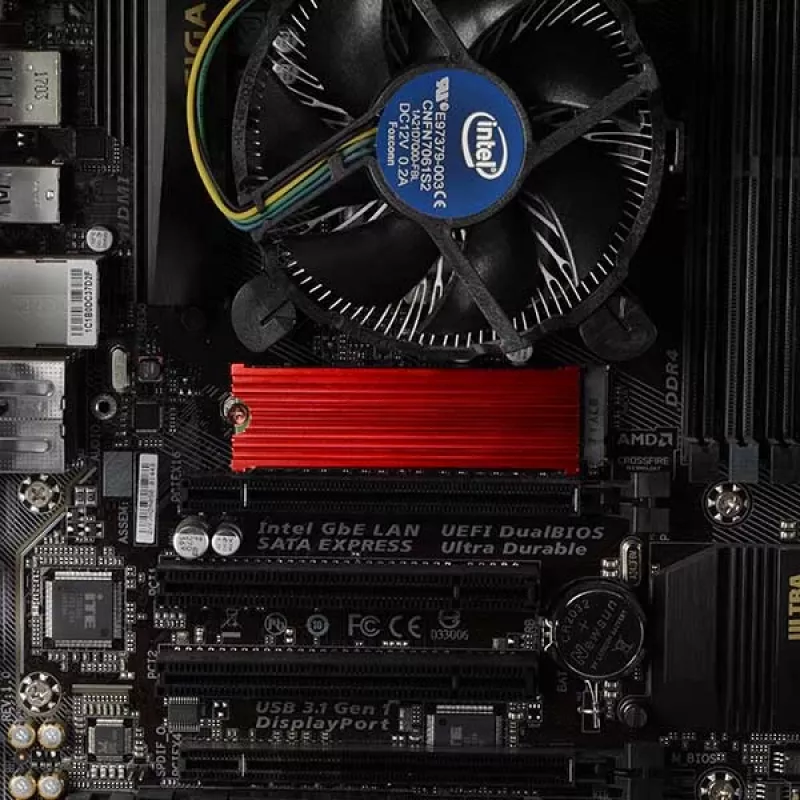 Axagon CRL-M2 pasívny hliníkový chladič pre všetky M.2 SSD, veľkosť 2280, výška 12 mm.