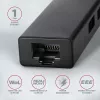 Axagon HMA-GL3A multiport hub USB 3.0 typ A Gbit-LAN 3x USB-A microSD káblový USB 3.2 Gen 1 (3.1 Gen 1) Type-A čierny