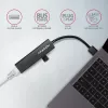 Axagon HMA-GL3A multiport hub USB 3.0 typ A Gbit-LAN 3x USB-A microSD káblový USB 3.2 Gen 1 (3.1 Gen 1) Type-A čierny
