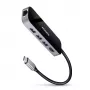 Axagon HMC-6GL USB 3.2 Gen 1 hub, 3x USB-A, HDMI 4K/30Hz, RJ-45, PD 100W, 20 cm USB-C kábel