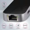 Axagon HMC-6GL USB 3.2 Gen 1 hub, 3x USB-A, HDMI 4K/30Hz, RJ-45, PD 100W, 20 cm USB-C kábel