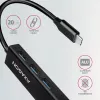 USB-C hub Axagon HMC-GL3A 3x USB-A Gbit-LAN čierny