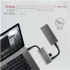 AXAGON HMC-4G2, USB-C 3.2 Gen 2 10 Gb/s hub, konektory 2x USB-A + 2x USB-C, kábel USB-C 13cm