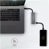 AXAGON HMC-4G2, USB-C 3.2 Gen 2 10 Gb/s hub, konektory 2x USB-A + 2x USB-C, kábel USB-C 13cm