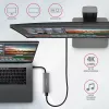 Axagon HMC-5G2 SPEEDSTER rozbočovač USB-C 5 v 1, 2x USB-A, 2x USB-C, HDMI, PD 60 W