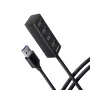 Axagon HUE-M1AL 4x USB 3.2 Gen 1 MINI-hub, kov, 1,2 m USB-A kábel