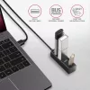 Axagon HUE-M1AL 4x USB 3.2 Gen 1 MINI-hub, kov, 1,2 m USB-A kábel