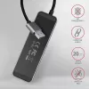 Axagon HUE-MSA Superspeed USB-A switch hub 4x USB 3.0 aktívny - 20cm čierny USB 3.2 Gen 1 (3.1 Gen 1) Type-A 5000 Mbit/s sivý