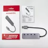 Axagon HUE-MSA Superspeed USB-A switch hub 4x USB 3.0 aktívny - 20cm čierny USB 3.2 Gen 1 (3.1 Gen 1) Type-A 5000 Mbit/s sivý