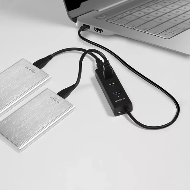 Axagon HUE-S2B 4x USB 3.0 CHARGING hub, napájanie cez Micro-USB