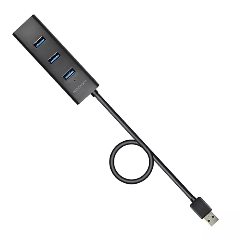 Axagon HUE-S2BL 4x USB 3.0 CHARGING hub s 1,2 m káblom, napájanie cez Micro-USB