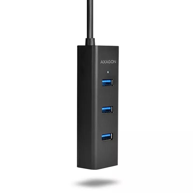 Axagon HUE-S2BL 4x USB 3.0 CHARGING hub s 1,2 m káblom, napájanie cez Micro-USB